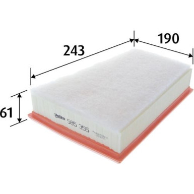 VALEO Luftfilter | 585355