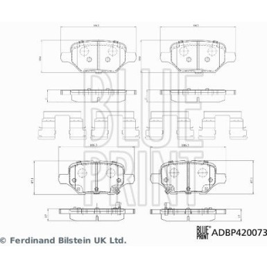 Bremsbelagsatz, Scheibenbremse | ADBP420073