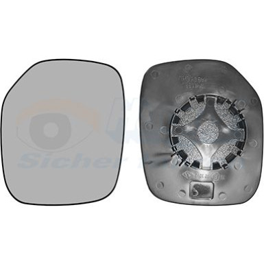VAN WEZEL Spiegelglas, Außenspiegel 0903831 HAGUS