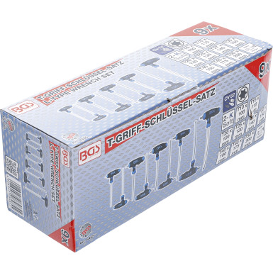 BGS T-Griff-Schlüssel-Satz | T-Profil (für Torx) T10 - T50 | 9-tlg | 8485