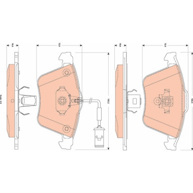 Bremsklötze VA | VOLVO S40,V50 (nur Polizei) 04 | GDB1832