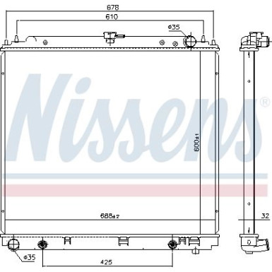 Wasserkühler PKW | NISSAN PATHFINDER 4.0 AUT 05 | 69485