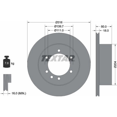 Bremsscheibe Nissan T.Patrol Y60/Y61 | 92129900