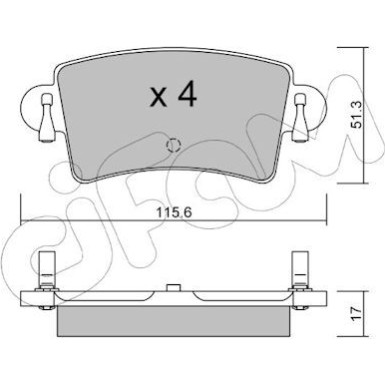 Bremsklötze HA | OPEL Movano,RENAULT Master 98 | 822-546-0