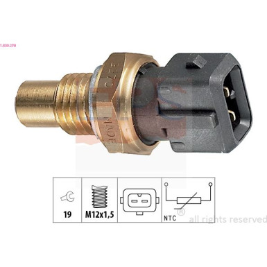 Sensor, Kühlmitteltemperatur Made in Italy - OE Equivalent 1.830.270