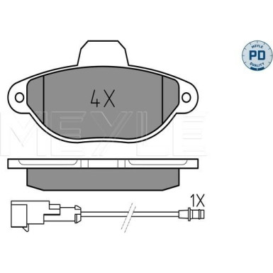 Bremsbelagsatz Fiat P. Sc/Punto/Panda | 025 214 3617/PD