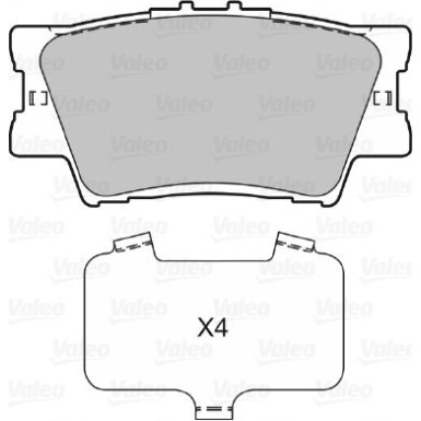 VALEO Bremsbeläge 598819