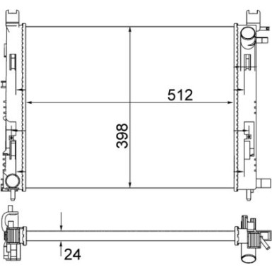 MAHLE Kühler, Motorkühlung CR 2166 001S MAHLE Kühler, Motorkühlung CR 2166 001S