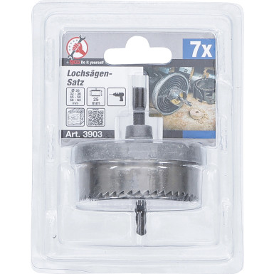 BGS Lochsägen-Satz Ø 26 - 63 mm Tiefe 25 mm 7-tlg BGS Do it yourself 3903