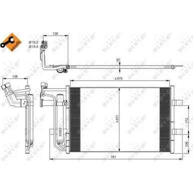 Kondensator, Klimaanlage EASY FIT 350039
