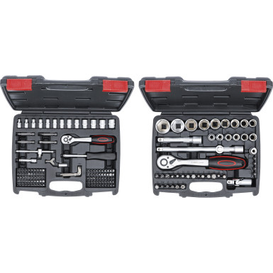 BGS Steckschlüssel-Satz Antrieb 6,3 mm (1/4 ) + 12,5 mm (1/2 ) Zollgrößen 174-tlg BGS Do it yourself 9192