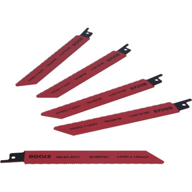 S922BF SäGeblatt Fr SäBelsäGe Bi-Metal, Stahl, 14 Tpi X 152 mm, Set 5 Stk. S922BF SäGeblatt Fr SäBelsäGe Bi-Metal, Stahl, 14 Tpi X 152 mm, Set 5 Stk.