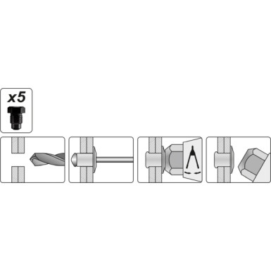 YT-3609 Hebelbindnietzange 3,2-4,8mm