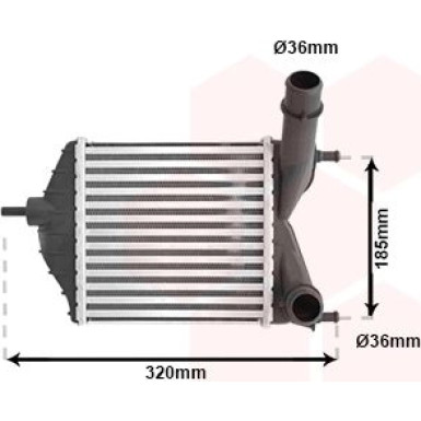 VAN WEZEL Ladeluftkühler 17004280
