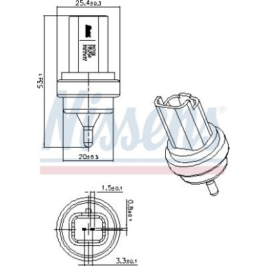 NISSENS Sensor, Kühlmitteltemperatur 207101