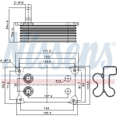 Ölkühler PKW FORD MONDEO 00- 2.0 TDCI FIRST FIT 90683