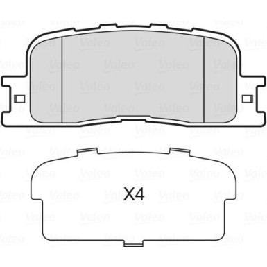 VALEO Bremsbeläge 601735