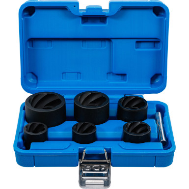 BGS Spiral-Profil-Steckschlüssel-Satz / Schraubenausdreher | Antrieb Innenvierkant 12,5 mm (1/2"""") + 20 mm (3/4"""") | SW 22 - 41 mm | 6-tlg | 5268