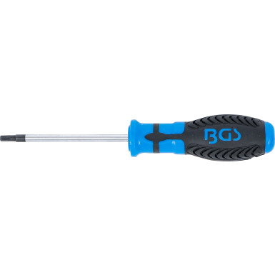 BGS Schraubendreher | T-Profil (für Torx) mit Bohrung T20 | Klingenlänge 80 mm | 7849-T20