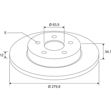 VALEO Bremsscheibe 672598 COATED