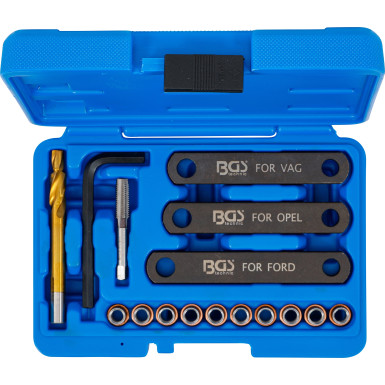 BGS Reparatur-Satz für Bremsgewinde | M9 x 1,25 | 16-tlg | 148