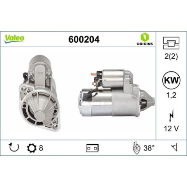 VALEO Anlasser 600204 Valeo Origins New OE TECHNOLOGIE