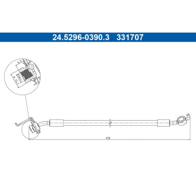 ATE Bremsschlauch | 24.5296-0390.3