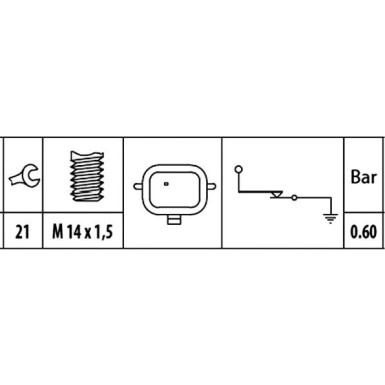 HELLA Öldruckschalter 6ZL 003 259-401