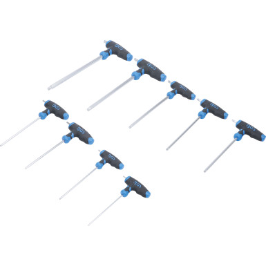 BGS T-Griff-Schlüssel-Satz | T-Profil (für Torx) T10 - T50 | 9-tlg | 8485