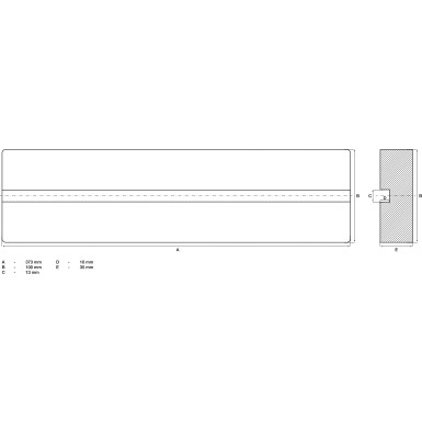 BGS Gummiauflage | mit Nut | für Hebebühnen | 373 x 100 x 35 mm | 7012