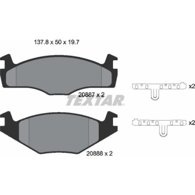 Bremsbelagsatz Vw P. Golf/Jetta/P | 2088710