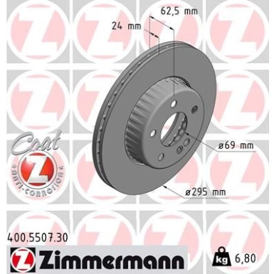 ZIMMERMANN Bremsscheibe 400.5507.30 FORMULA S