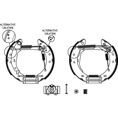 84048002 Bremsbackensatz Shoe Kit Pro 84048002 Bremsbackensatz Shoe Kit Pro