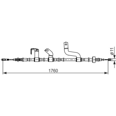 1 987 482 842 Seilzug, Feststellbremse 1 987 482 842 Seilzug, Feststellbremse