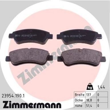 ZIMMERMANN Bremsbeläge ZIMMERMANN Bremsbeläge