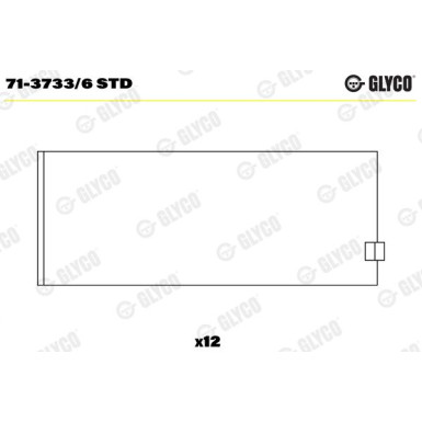 GLYCO Pleuellager 71-3733/6 STD