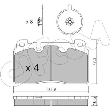 CIFAM Bremsbelagsatz, Scheibenbremse 822-979-0-141