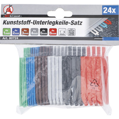 BGS Kunststoff-Unterlegkeile-Satz 24-tlg BGS Do it yourself 80724