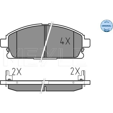 Bremsbelagsatz Nissan P. X-Trail 01-/Pathfinder 97- Mit Sensor | 025 234 2016/W