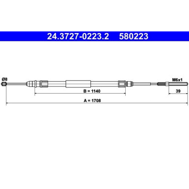 24.3727-0223.2 Seilzug, Feststellbremse 24.3727-0223.2 Seilzug, Feststellbremse