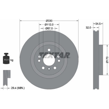 Bremsscheibe Db P. W166 2.1-3.5 11 PRO+ 92260405