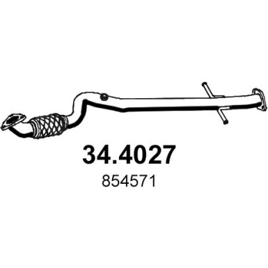 Abgasrohr | OPEL Astra,CHEVROLET 09 | 34.4027 Abgasrohr | OPEL Astra,CHEVROLET 09 | 34.4027