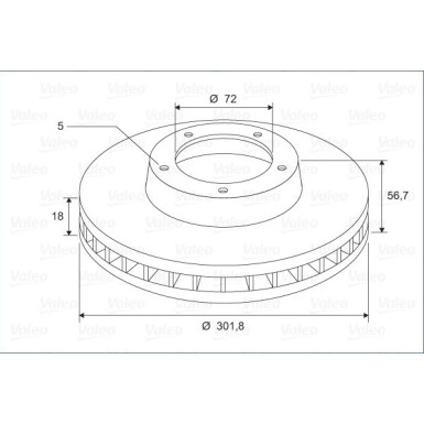 VALEO Bremsscheibe 197705
