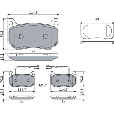 0 986 424 384 Bremsbelagsatz, Scheibenbremse