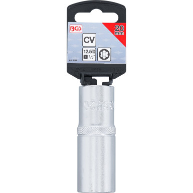 BGS Steckschlüssel-Einsatz Super Lock, tief | Antrieb Innenvierkant 12,5 mm (1/2"""") | SW 20 mm | 9358