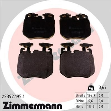 ZIMMERMANN Bremsbeläge ZIMMERMANN Bremsbeläge