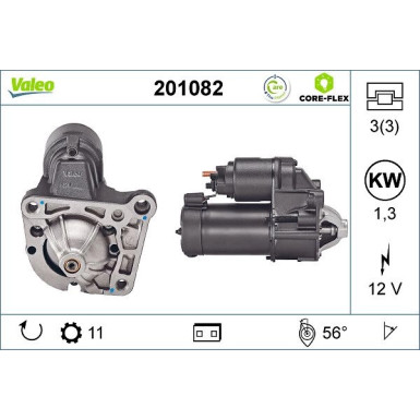 VALEO Anlasser 201082 VALEO CORE-FLEX
