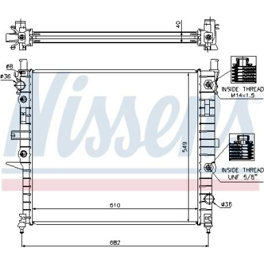 Wasserkühler PKW | MERCEDES W163 55 AMG 99 | 62788A