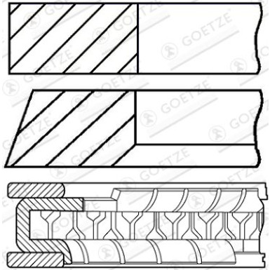 GOETZE ENGINE Kolbenringsatz GOETZE ENGINE Kolbenringsatz