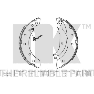 2799572 Bremsbackensatz